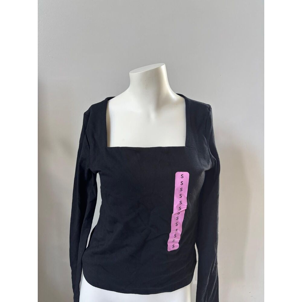 Express Square Neck Long Sleeve Top